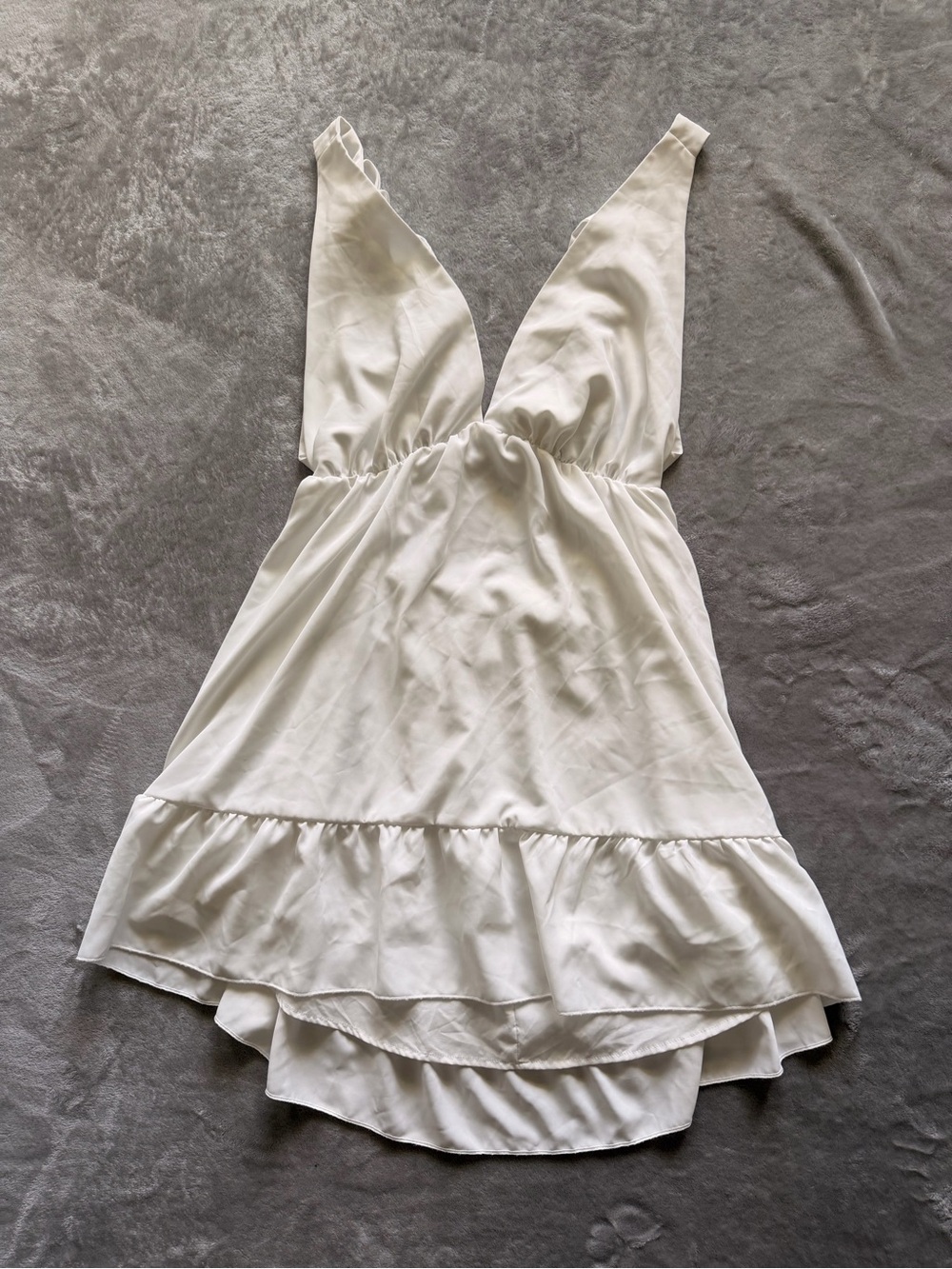 White High-Low Halter Sundress - XL - Picture 3 of 8